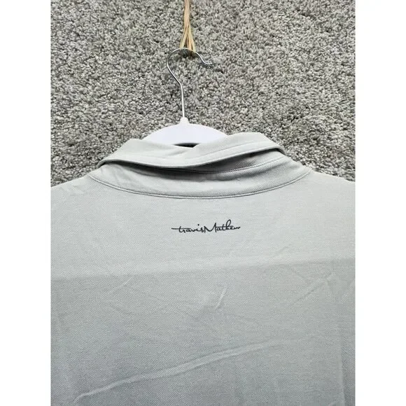 Travis Mathew Mens Polo Shirt Golf X-Large Off-White Pima Cotton Blend Brickyard - Picture 10 of 11